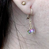 10k swarovski dangling earrings