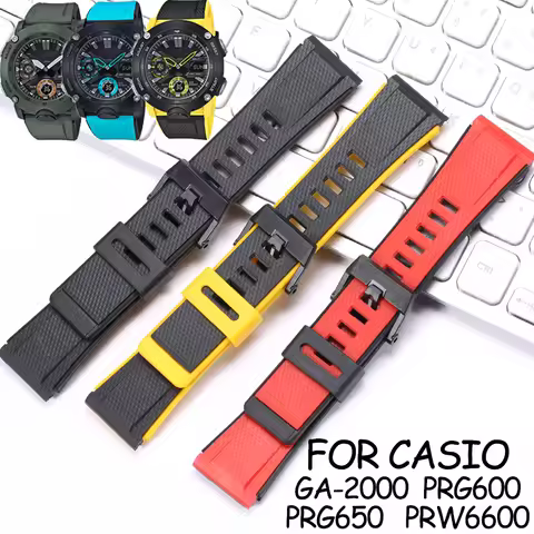 Resin Rubber Strap Suitable for Casio GA2000 Prg-600 Prg-650 PRW-6600 Sports waterproof Wristband Br