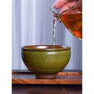 張國平綠鷓鴣建盞茶杯建窯水吉油滴中式茶杯 單個鐵胎主人品茗杯