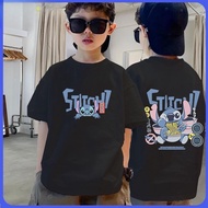 Lilo and Stitch tshirt with funny Stitch eating noodles print, pure cotton, comfortable and soft, ca