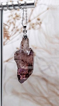 無盡迴圈【彼岸花超七/權杖城堡 】天然水晶吊墜吊咀、銀項鍊