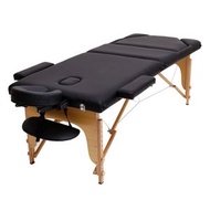 找得 - 折疊按摩床美容床SPA 護理推拿床實木櫸木腳 (黑色) 不包安裝 26004NEW