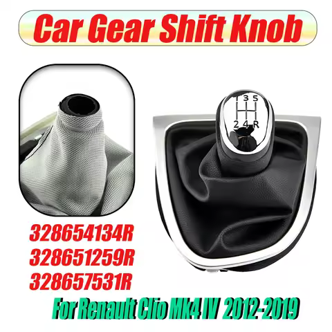 for Renault Clio 4 IV MK4 5/6 Speed Gear Shift Knob Manual Stick Head Shifter Lever Handle Car Inter