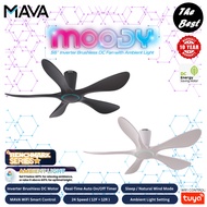 MAVA MOODY 56 Inches DC Motor 9R+9F Speed Wifi Smart Control 5 Blades 3C LED RGB Ambient Light Wifi 