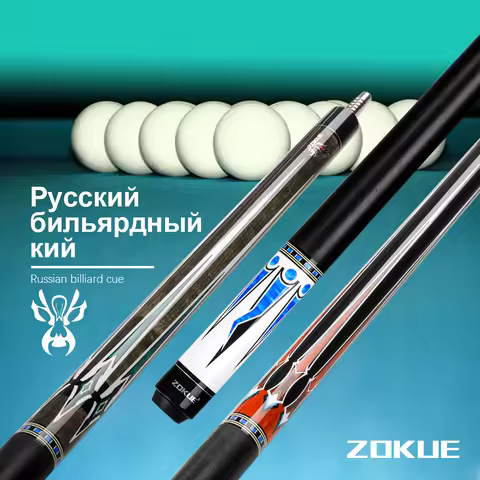 ZOKUE Cue Russian Billiards 160 cm12.75mm Maple Shaft Pyramid Cues Lrish linen Grip Radial Professio
