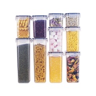 Plastic pp Dry Goods Storage Box Whole Grains 10 Storage Storage Set Sealed Jar Material Bottle Kitc