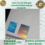 Intel core i3 12th gen unlocked Stiker laptop komputer