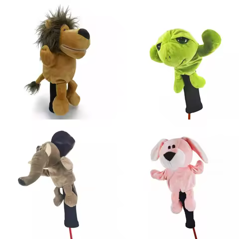 Cartoon Animal Golf Cover Fairway Wood Three-Wood Club Cover Multiple Styles Plush Golf Club Head Co