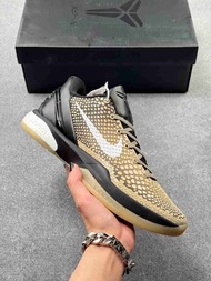 Nike Kobe 6บาสเกตบอลลายเกล็ดงูสามมิติรองเท้ากีฬาบาสเกตบอลสำหรับการแข่งขันรุ่นใช้ได้ทั้งผู้ชายและผู้ห
