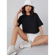 (M - XXXL) KAOS CROP TEE OVERSIZED CROP TOP OVERSIZE BAJU WANITA CROPTOP POLOS PREMIUM COTTON COMBED