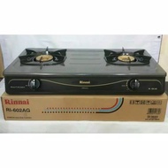 KOMPOR GAS 2 TUNGKU RINNAI RI 602 A / AG API BESAR API LILIN ORIGINAL BODY KUAT TEBAL BURNER KUNINGAN