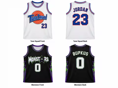 Looney Tunes Space Jam Basketball Jersey Kids Adults Unisex Sleeveless Tank Top Tune Squad Monstars 