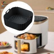 [chulisia] Silicone Air Fryer Liner Air Fryer Silicone Pot with 2 Handles Sturdy Air Fryer