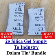 1G  100 Packs Desiccant Silica Gel For Food Shoes Silica Gel Blue Silica  Gel