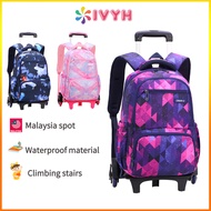 Ivyh 6 Wheels School Bag Trolley  Rolling Backpack Wheeled School Bag  bag sekolah roda