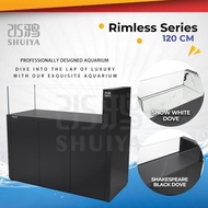 Shuiya Aquarium Set Rimless Warna Putih - Fish Tank 120 Cm - Gc120