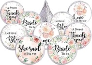500Pcs Wedding Stickers Bright Roses with 'Bride to Be' 'A Sweet Thank You' Love Sticker for Bridal