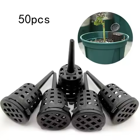 50Pcs Plant Fertilizer Baskets With Lid Orchid Cultivate Park Root Nursery Pots Bonsai Agriculture A