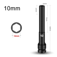 T&M ชุดบล็อก ลูกบล็อกยาว บล็อกดำ ชุดประแจไฟฟ้า 1/2" 4หุน เบอร์ 8-10-12-13-14-15-17-19-21-24 พร้อมกล่