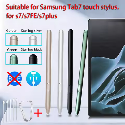 Mystic Black Tab S7 FE Pen For Samsung Galaxy Tab S7 FE SPen Stylus Pen Ersatz + Gratis 5 Spitzen Fo