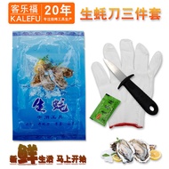 Stainless Steel Oyster Knife Oyster Knife Open Shell Seafood Tool Three-Piece Set Food Oyster Set Oy