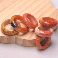 Charming Coral Jade: Coral Jade Bangle Ring