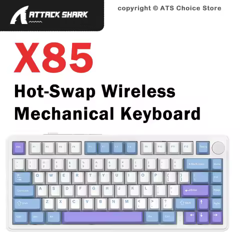 ATTACK SHARK X85/X85Pro Hot Swap Wireless Mechanical Keyboard 75% 82 Keys Tri-Mode Bluetooth Wird RG