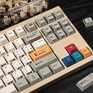 Retro C64 R3 Keycaps 147Keys/Set Colour Side PBT Cherry Profile Custom Keycaps for Alice Gateron Che