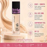 Felite Moisturizing Foundation, Hydrating And Smooth, SPF 25, Shade #115, A Natural Pinkish Color, A