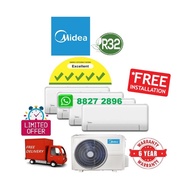 5 TICKS Midea Inverter System 4 Aircon + FREE Dismantle &amp;  Dispose Old Aircon + FREE Installation + FREE 6 YEAR Warranty