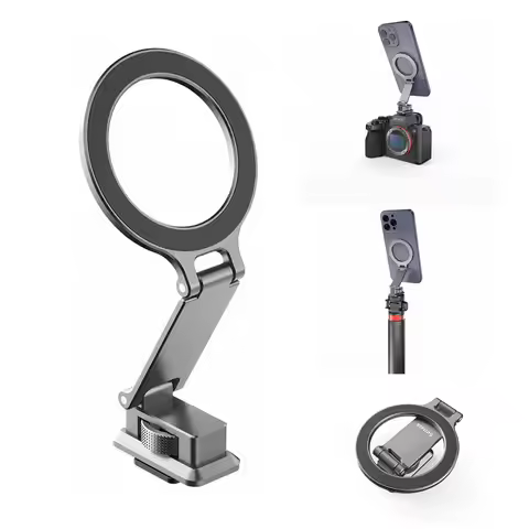 2025 Aluminum Camera Hot Shoe Magnetic Phone Holder w Arca Coldshoe Phone Mount for MagSafe Iphone 1