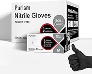 Purism Blue&amp;Balck 1000 Pcs Nitrile Gloves, S/M/L/XL, Single use gloves, Latex Free Powder Free