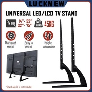 Universal Tv Stand 14-42 / 32-75 Inch Samsung LG Sharp Adjustable Leg Base Bracket For LED LCD Monit