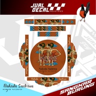 Stiker Decal Sangkar Murai WAYANG BIMA GATOTKACA NAKULA SADEWA YUDHISTIRA Tebok Setiker Kandang Vaia