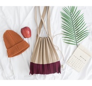 Discount Products ulzzang acorn rain hit-and-piece knitted one-shoulder bag pleated literary fan swe