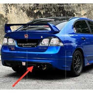 🔥CIVIC FD FD1 FD2 MUGEN RR REAR SKIRT SKIRTING LIP PU SINGLE EXHAUST 十 LAMP