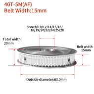 40teeth Htd5m Synchronous Timing Pulley Bore 8/10/12/14/15/16/18/19/20/22/24/25/28mm For Width=15mm
