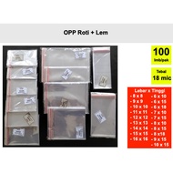 OPP Bread Plastic Bag + Seal 8x8, 9x9, 10x10, 11x11, 12x12, 13x13, 14x14, 15x15, 15.5x13, 16x16, 6x1
