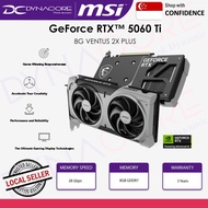 MSI GeForce RTX 5060 Ti 8G VENTUS 2X PLUS 8GB GDDR7 Graphics Card - RTX5060 5060Ti
