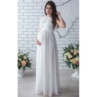Maternity Evening Dress Photo Shoot Maxi Maternity Chiffon Gown Photography Prop