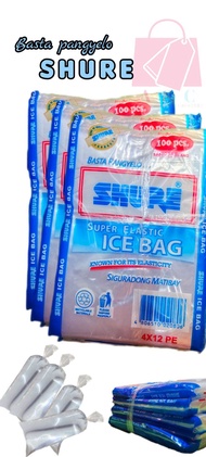 SURE super elastic ICE BAG size.4x12 5pack X500pcs.