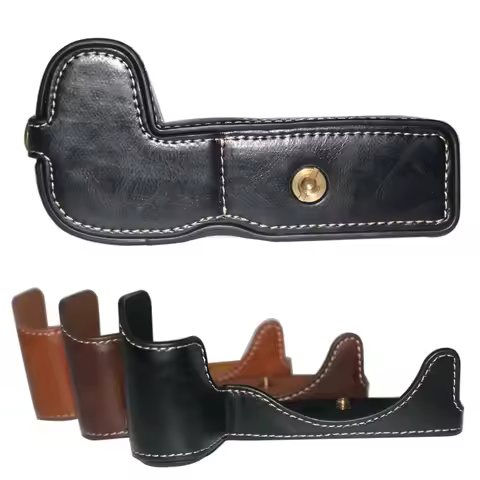 Leather Protect Camera Half case Bag Grip for Canon Eos R8 RP