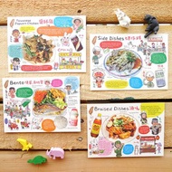 吃喝台灣(4入)英文版明信片/鹽酥雞、切仔料、滷味、便當自助餐