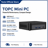 TOPC Mini PC AMD Ryzen 7 5800U/5825U/7730U Dual-Channel DDR4 3200MHz NVMe SSD Compact Mini Computer