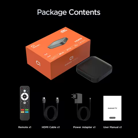 Tanix C1 Smart TV Box H313 Quad Cores 2.4G 5G WIFI6 Media Player 4K HDR Android10 Support OTA Set To