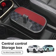 Central Control Storage Box For BMW Mini Cooper F65 F66 2024 2025 Central Armrest Storage Box Car Ac