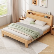 Main Simple Modern Use 1.8m Single Bed 1.5m Solid Wood Bed Rental Room Bed Frame 1.2 Economical Doub