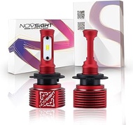 NOVSIGHT H7 LED Fog Lamp, 24W (12 wx2), 2400 lm (1200 lmx2), World Famous CSP High Power Chip, 5200K