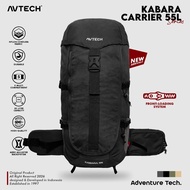 AVTECH - 55 Liter Outdoor Camping Hiking Backpack Carrier Backpack Free Rain Cover - KABARA 55