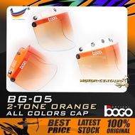 BOGO VISOR BG-05 2-TONE 2TONE ORANGE, PASTEL PEACH/ORANGE/BLACK/WHITE-CAP FOR MS88, MHR, SGV